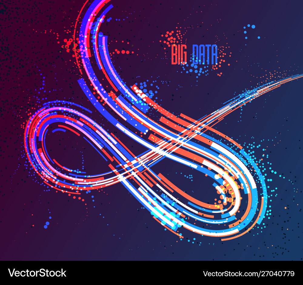 Abstract Dynamic Lines Background Vector Image