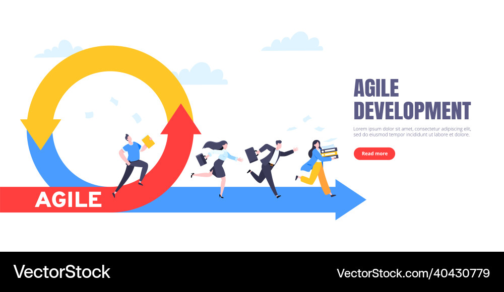 Agile development methodology business concept Agile development methodology business concept vector image