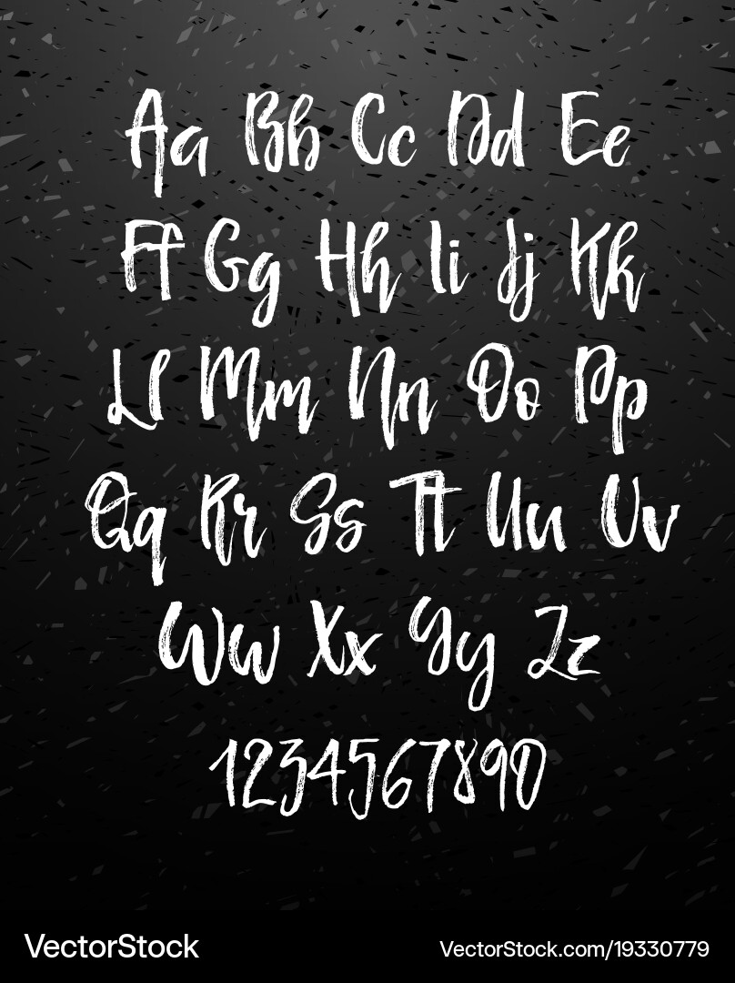Chalkboard Cursive Font - Handschriftliche Schrift vektorbild