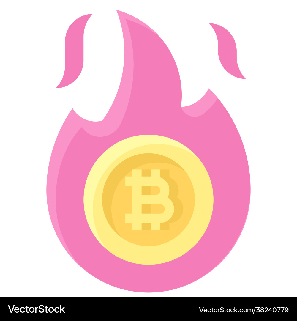 Coin burn icon cryptocurrency related – Royalty-Free Vector | VectorStock