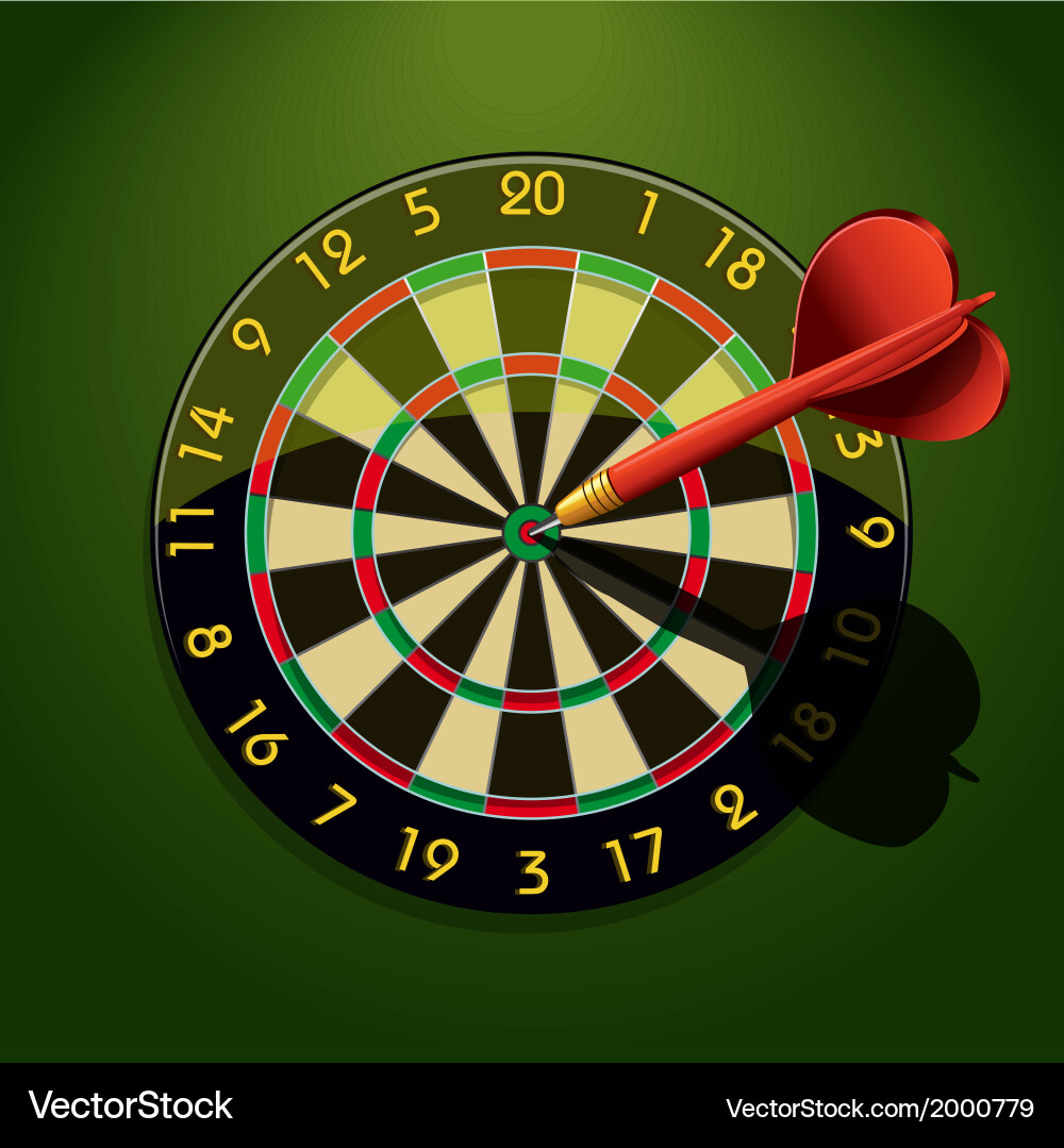 Dartboard with Dart vector image