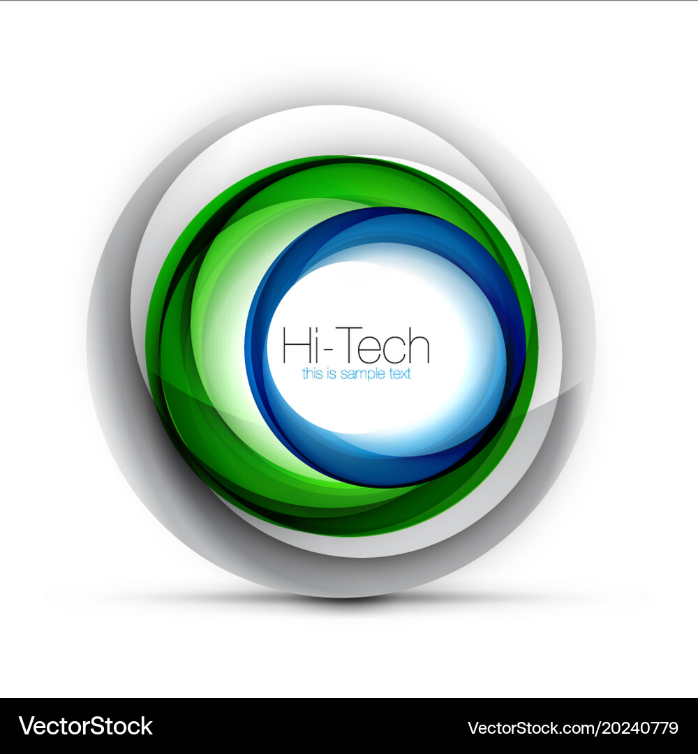 Digital techno sphere web banner button or icon vector image