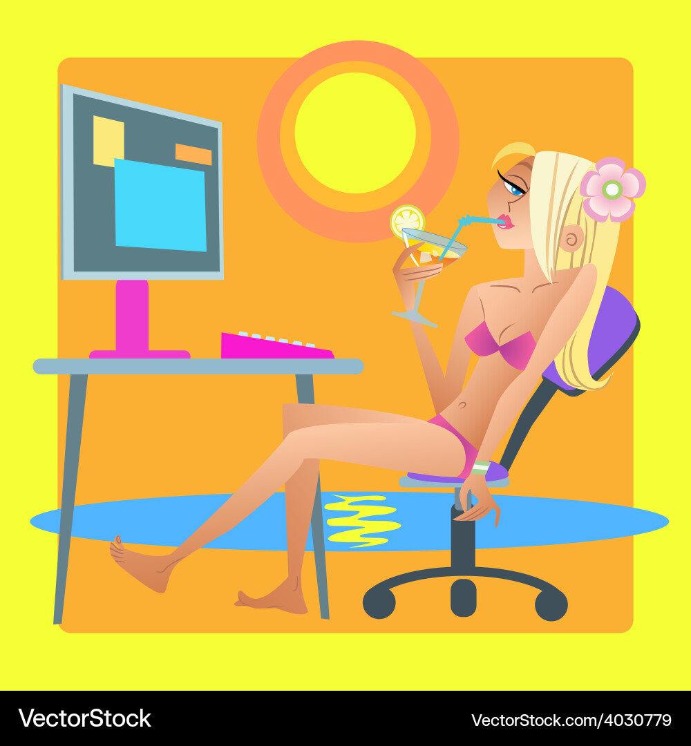 Downshifter programmer works resort computer vector image