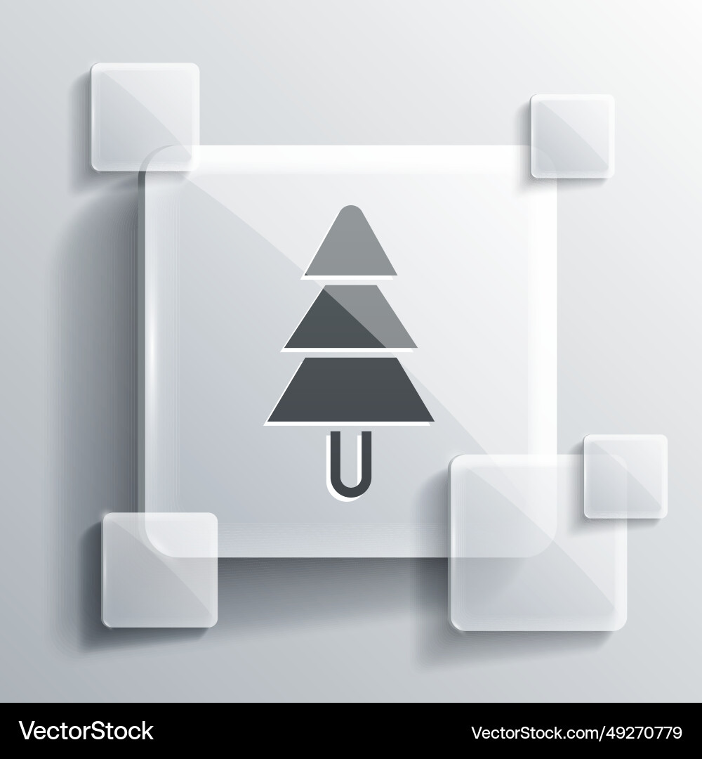 Grey tree icon isolated on background forest Vector Image