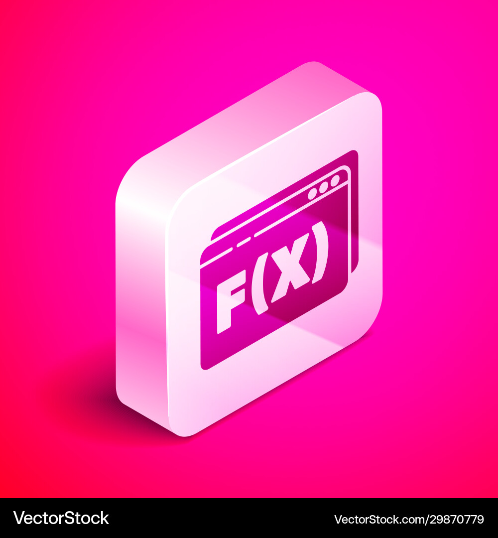 Isometric function mathematical symbol icon Isometric function mathematical symbol icon Vector Image