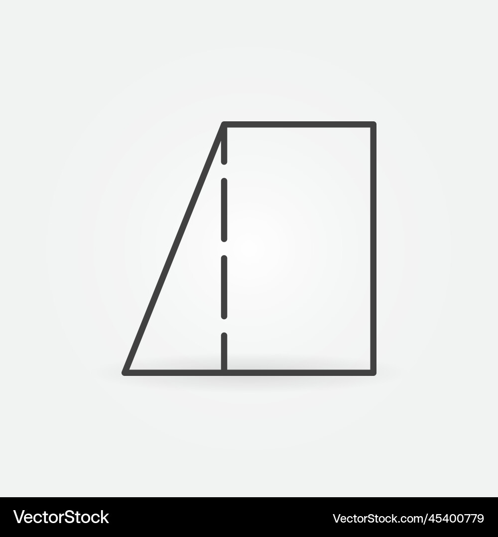 Rectangular trapezoid geometric shape concept vector image