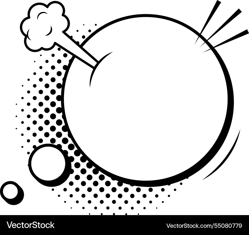 Runde Comic-Sprachblase platzt mit Energie Runde Comic-Sprachblase platzt mit Energie vektorbild