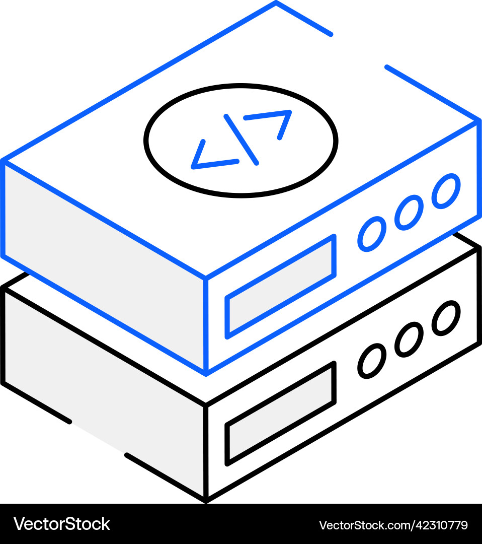 Server coding Vector Image