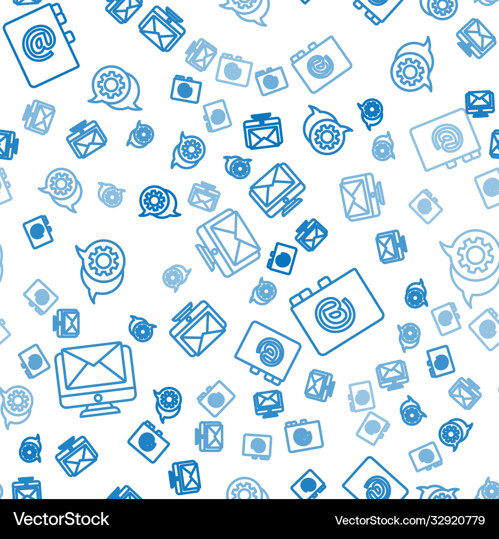Set line monitor and envelope address book Set line monitor and envelope address book vector image