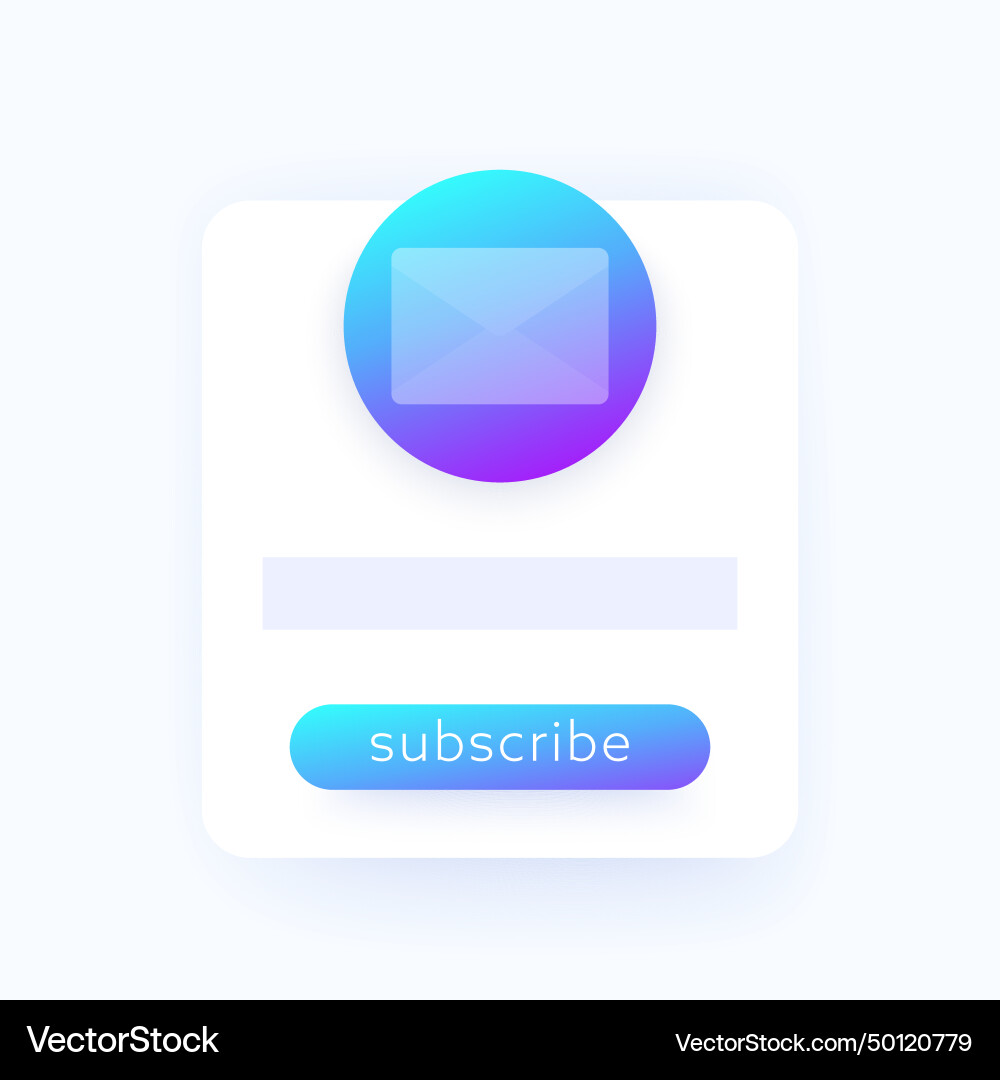 Subscribe to a newsletter form ui design vector image