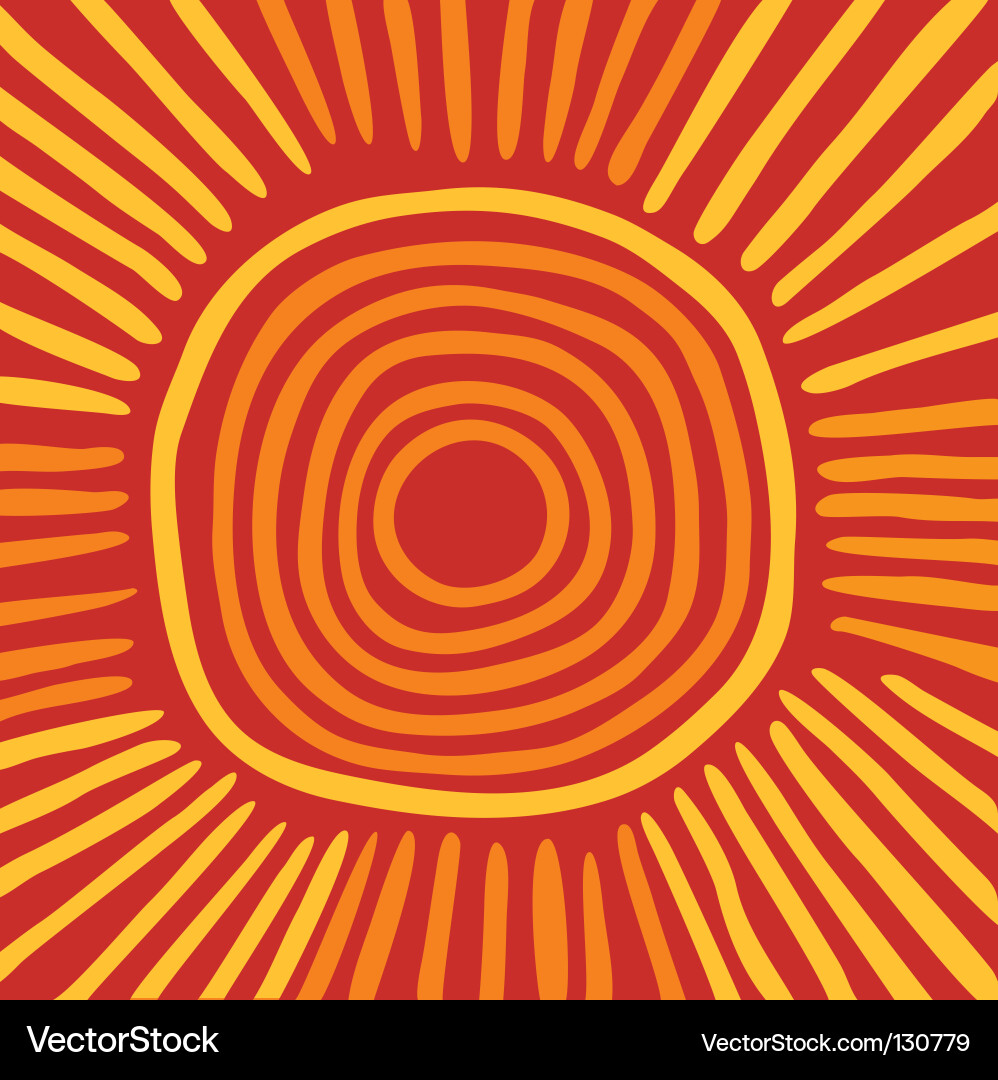 Sun Motif Abstraction Vector Image