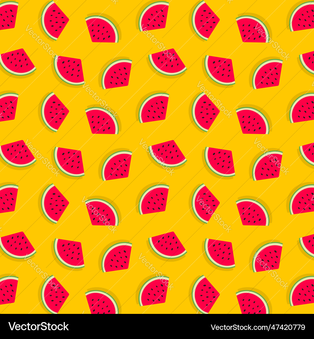 Watermelon slice pattern background Vector Image