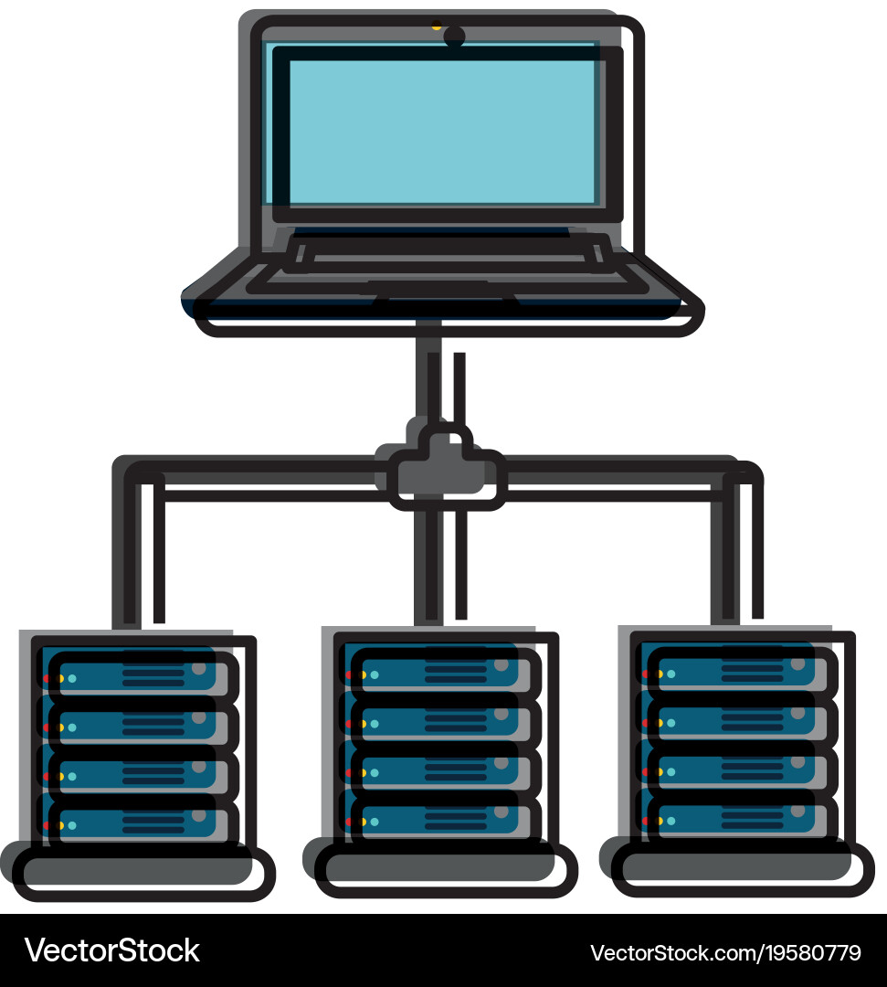 Web hosting design Vector Image