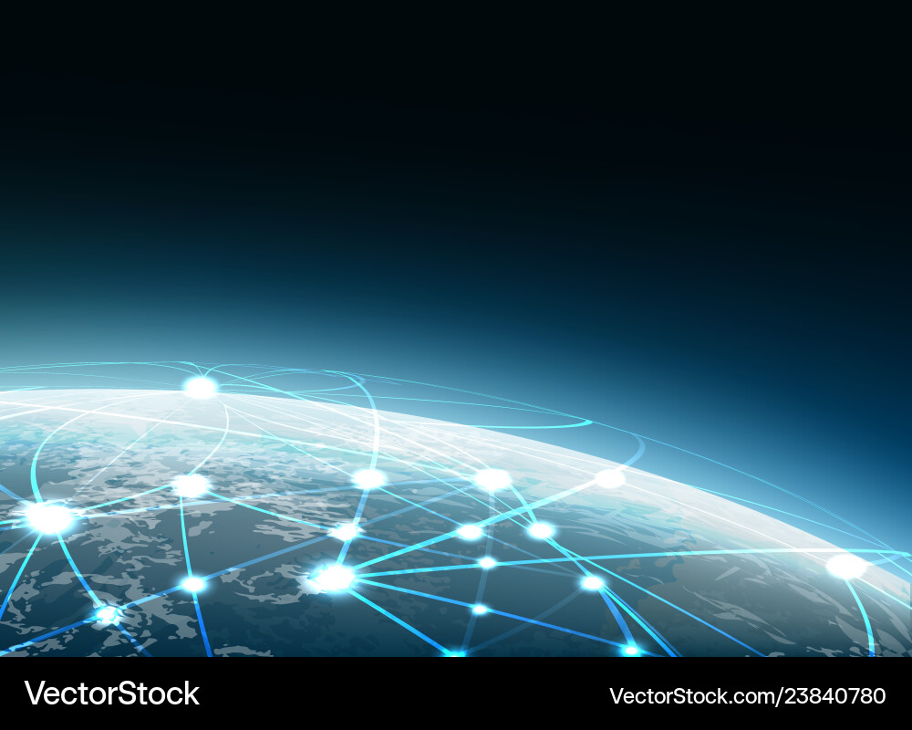Blockchain Data Network vector image