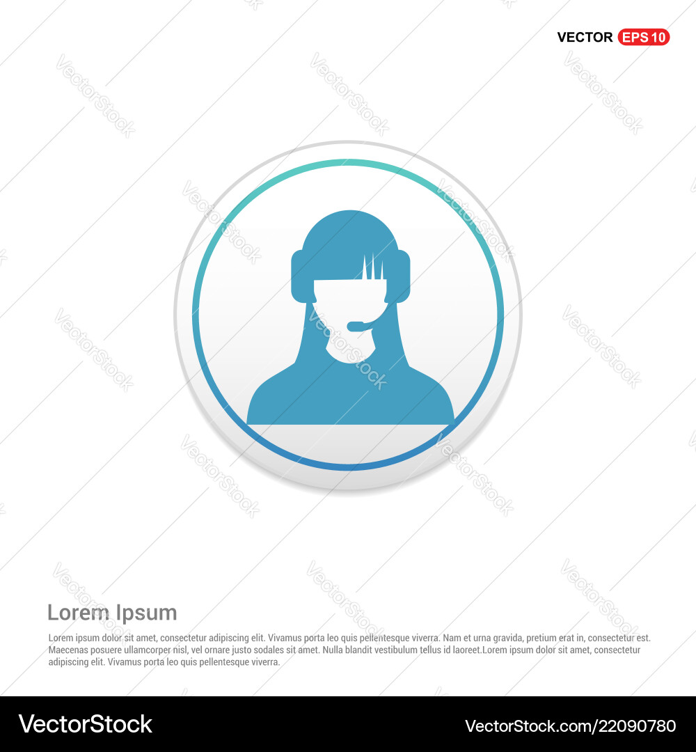 Call user icon - white circle button Call user icon - white circle button vector image
