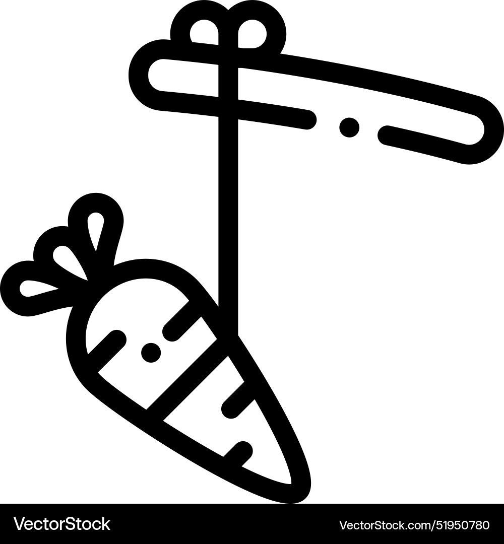 Carrot icon thin linear style design isolated Vector Image