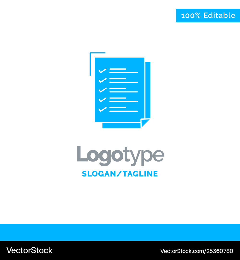 Checklist to do list work task notepad blue solid Checklist to do list work task notepad blue solid vector image