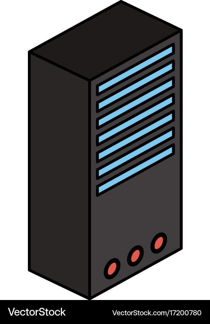 Cpu tower icon image vector image