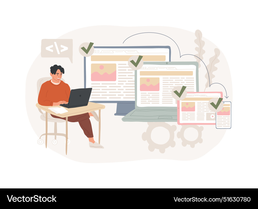 Cross-platform software isolated concept Cross-platform software isolated concept Vector Image
