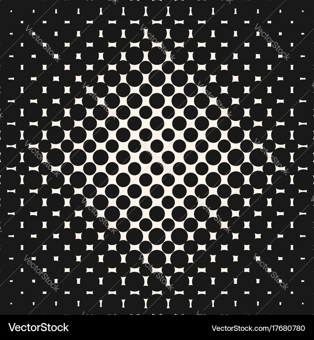 Geometric halftone seamless pattern with circles Vector Image