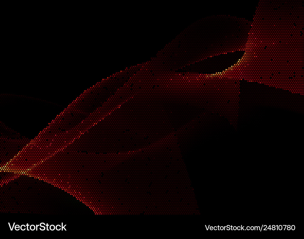 Hexagonal Flame Grid vector image