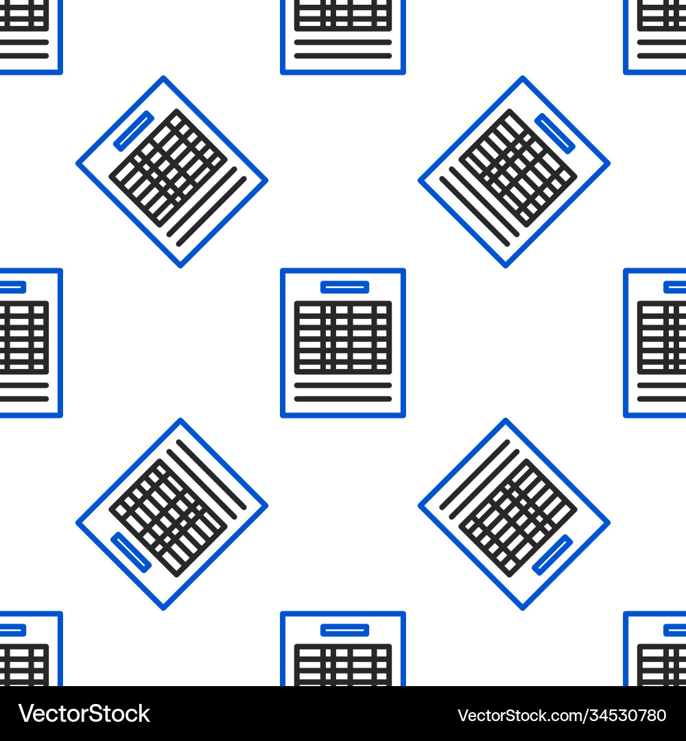 Line report file document icon isolated seamless Line report file document icon isolated seamless vector image