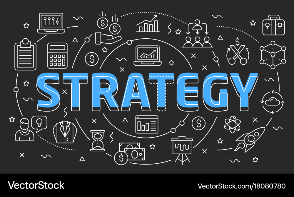 Linear slide for the presentation vector image