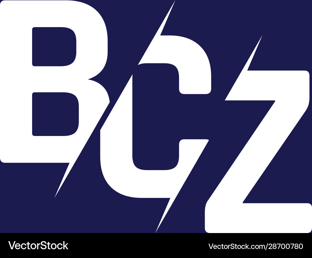 Monogram letters initial logo design bcz vector image