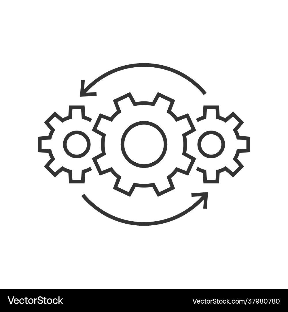Operations line simple icon isolated on white Operations line simple icon isolated on white vector image