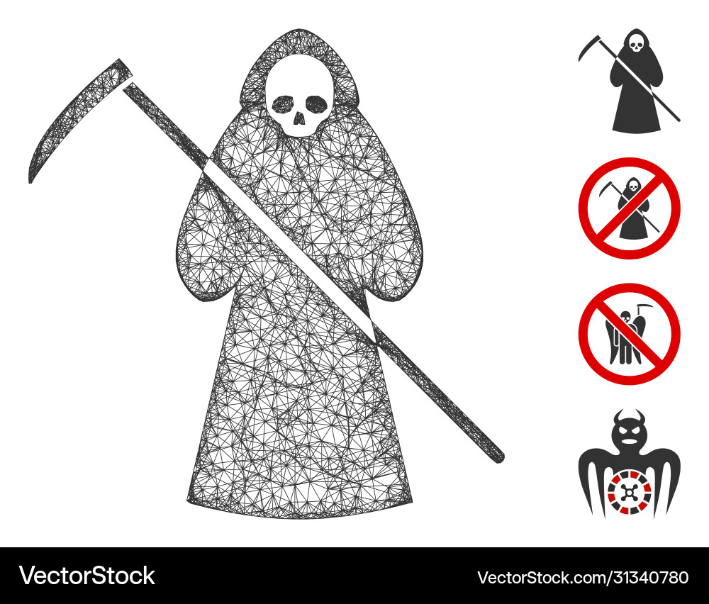 Scytheman web mesh Scytheman web mesh vector image