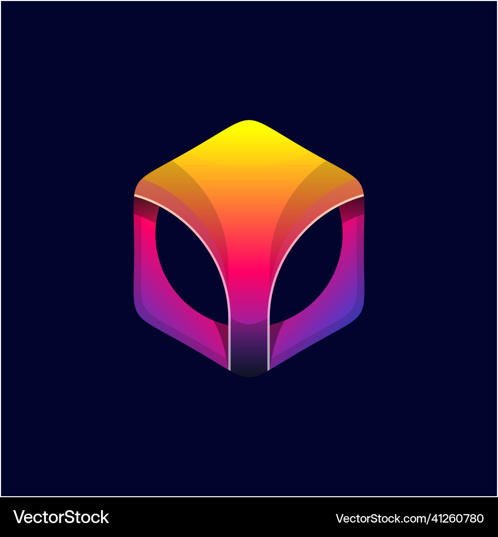 Unique abstract polygon mask gradient color Unique abstract polygon mask gradient color Vector Image