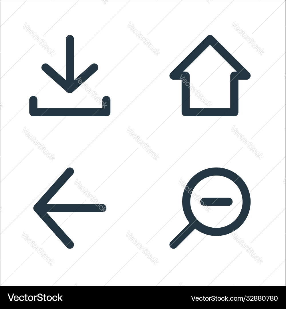User interface line icons linear set quality User interface line icons linear set quality vector image