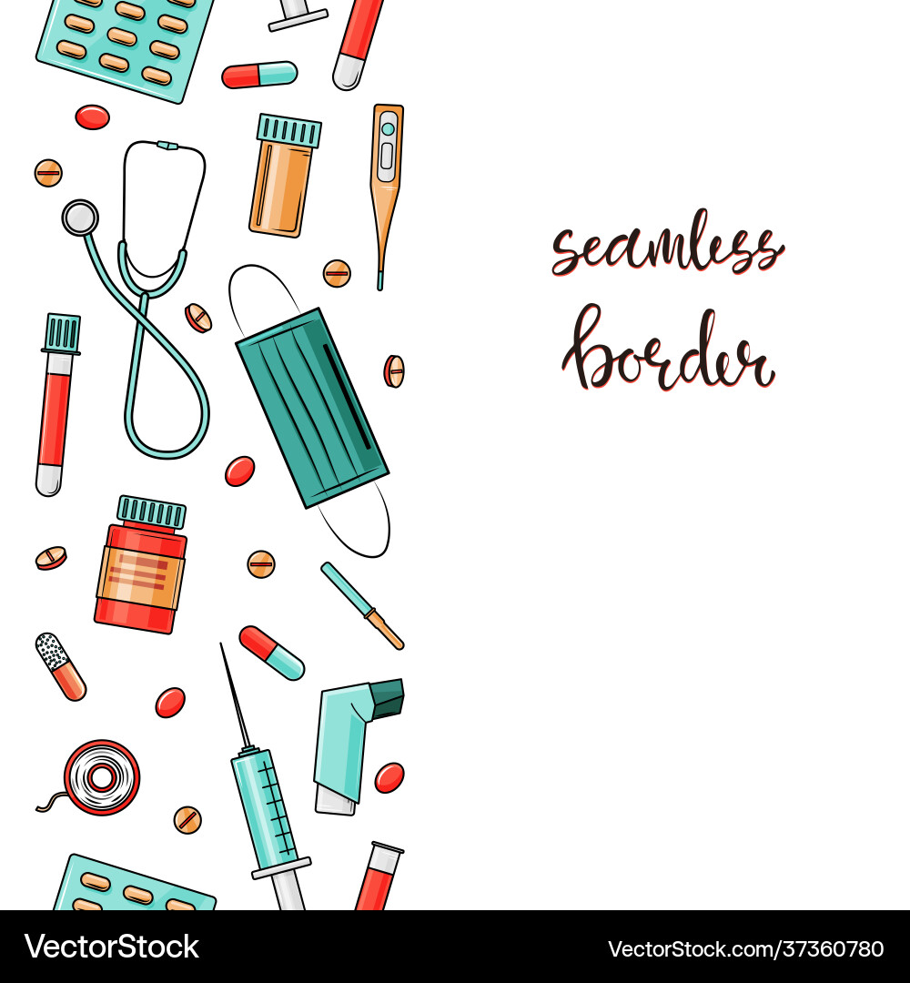 Vertical pattern seamless ribbon border Vertical pattern seamless ribbon border Vector Image