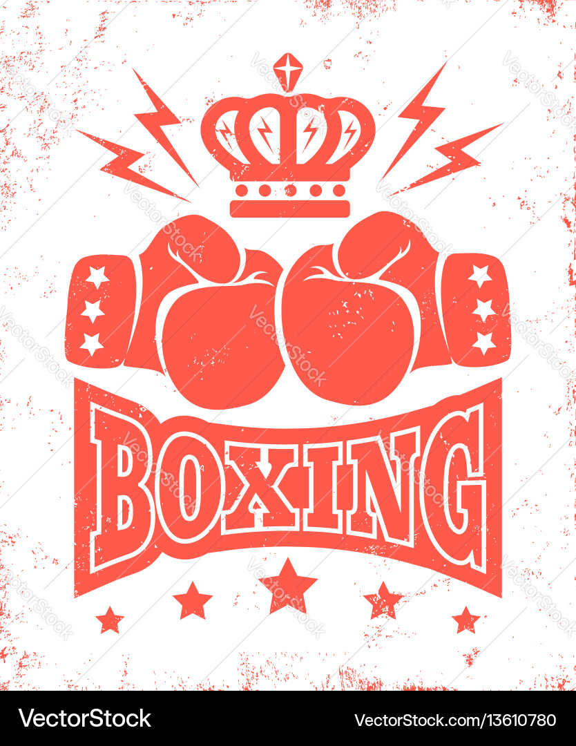 Vintage logo for boxing vector image