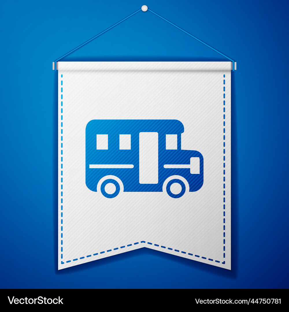 Blue school bus icon isolated on background Blue school bus icon isolated on background vector image