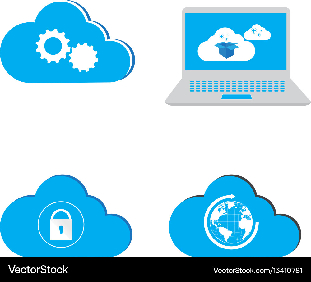 Cloud computing Vector Image