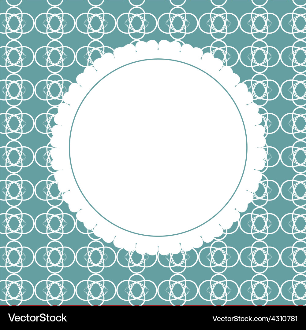 Design retro label frame with bow Vector Image