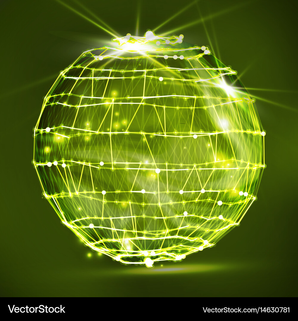 Digital abstract background with glowing halftone vector image