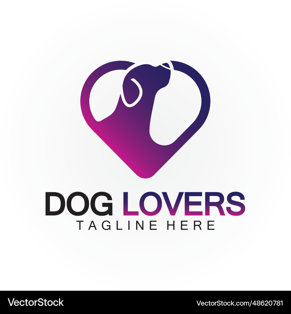 Dog Lover Logo Template Vector Image