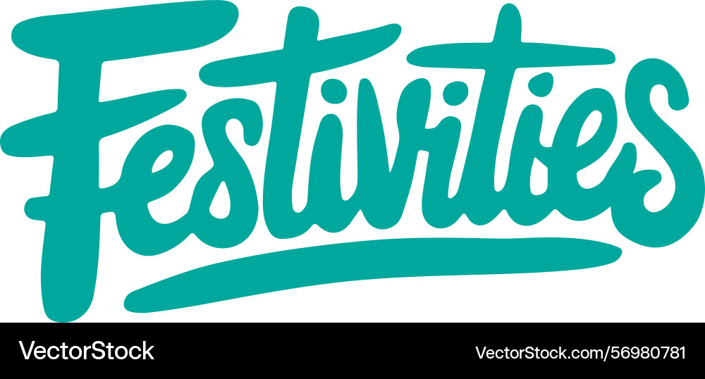 Festive event handwritten script Vector Image