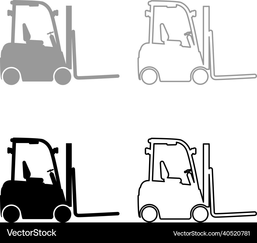 Forklift loader fork lift warehouse truck Forklift loader fork lift warehouse truck vector image