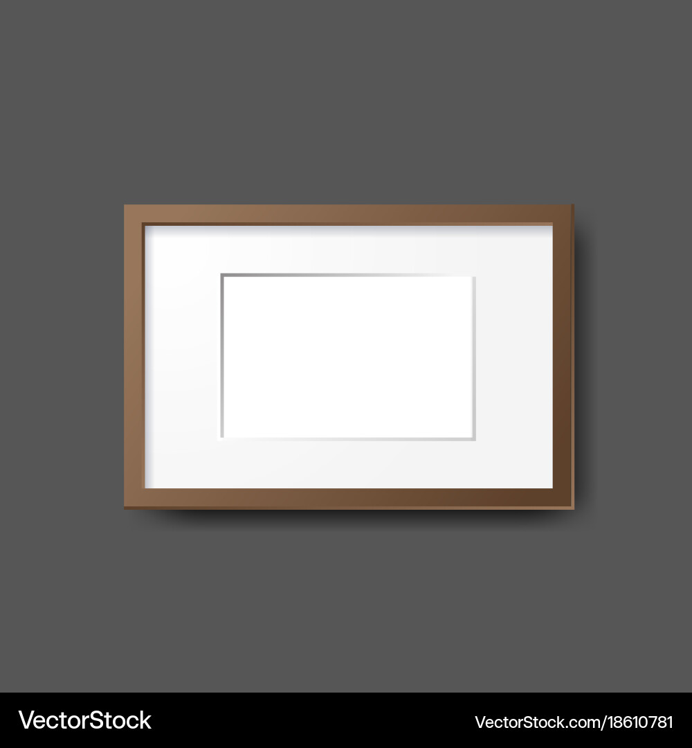 Mockup modern empty frames on wall layout vector image