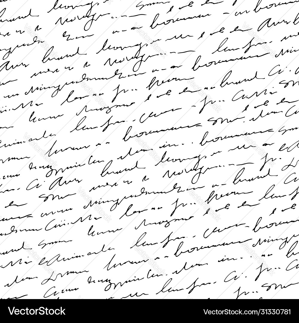 Monochrome Handwritten Script Pattern vector image