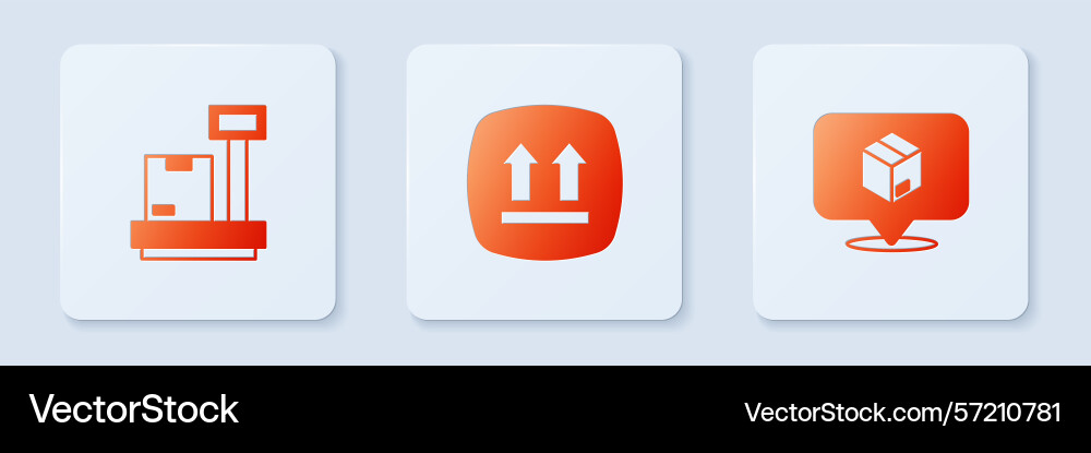 Set this side up scale with cardboard box Set this side up scale with cardboard box Vector Image