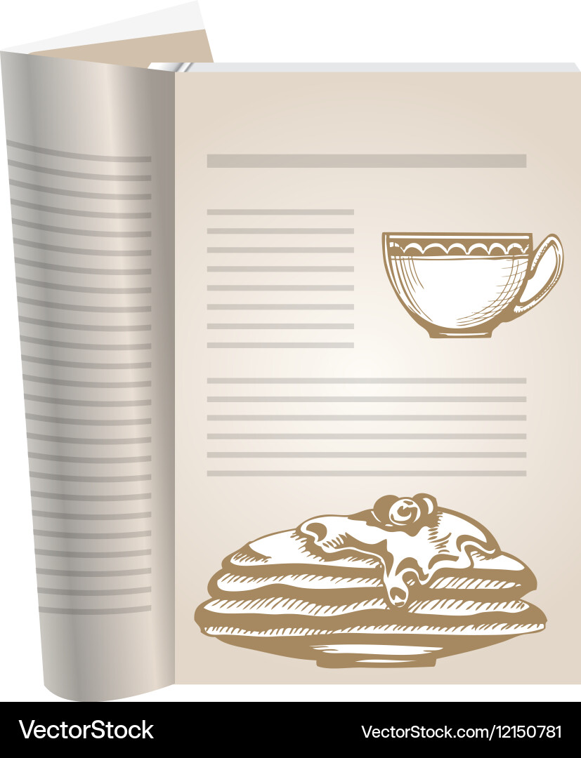 Template pages of a cookbook vector image
