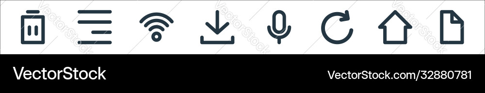 User interface line icons linear set quality Vector Image