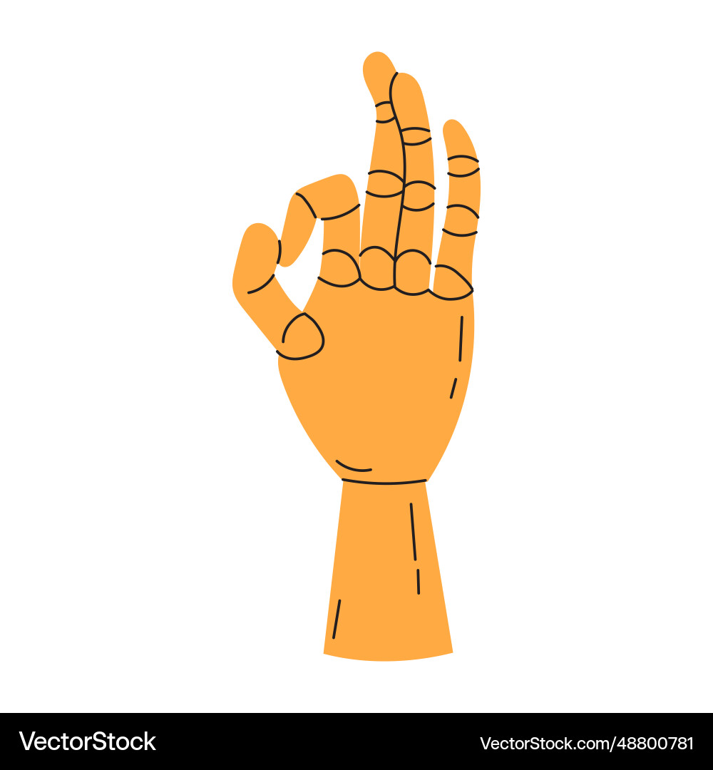 Wooden articulated mannequin figurine for learning Wooden articulated mannequin figurine for learning vector image