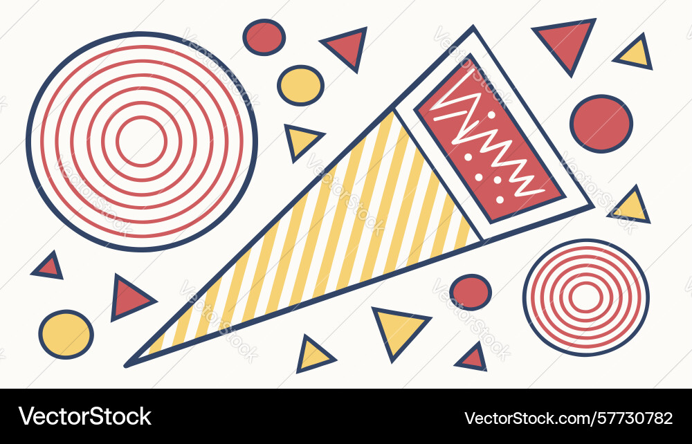 Abstract geometric triangular prism design design vector image