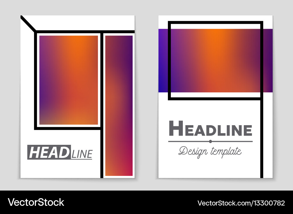 Abstract layout background set for art Vector Image