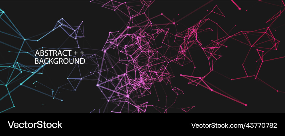Abstract polygonal background with connecting Vector Image